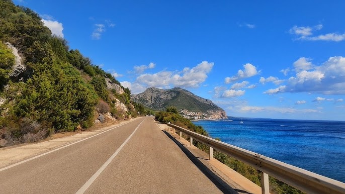 coastal mountain road Cala Gonone Sardinia