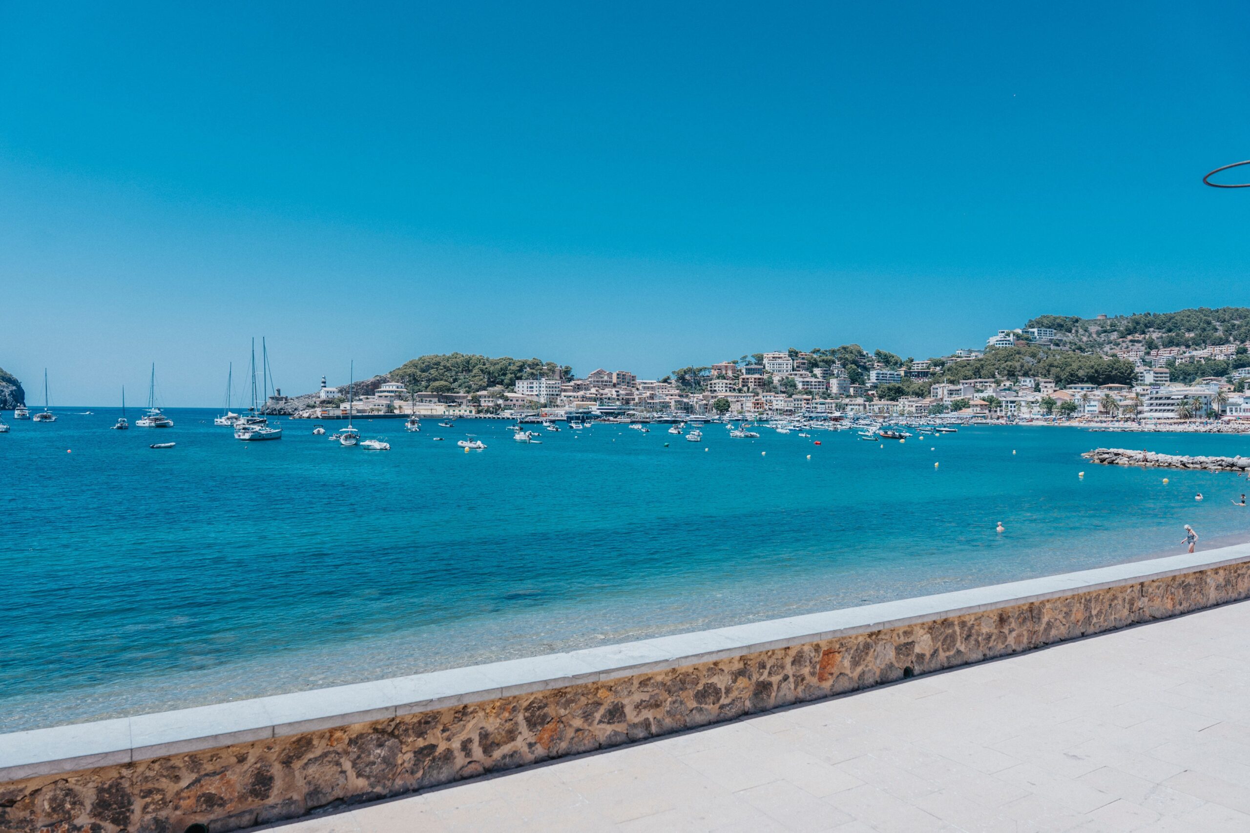 Port de Soller Mallorca harbour afternoon