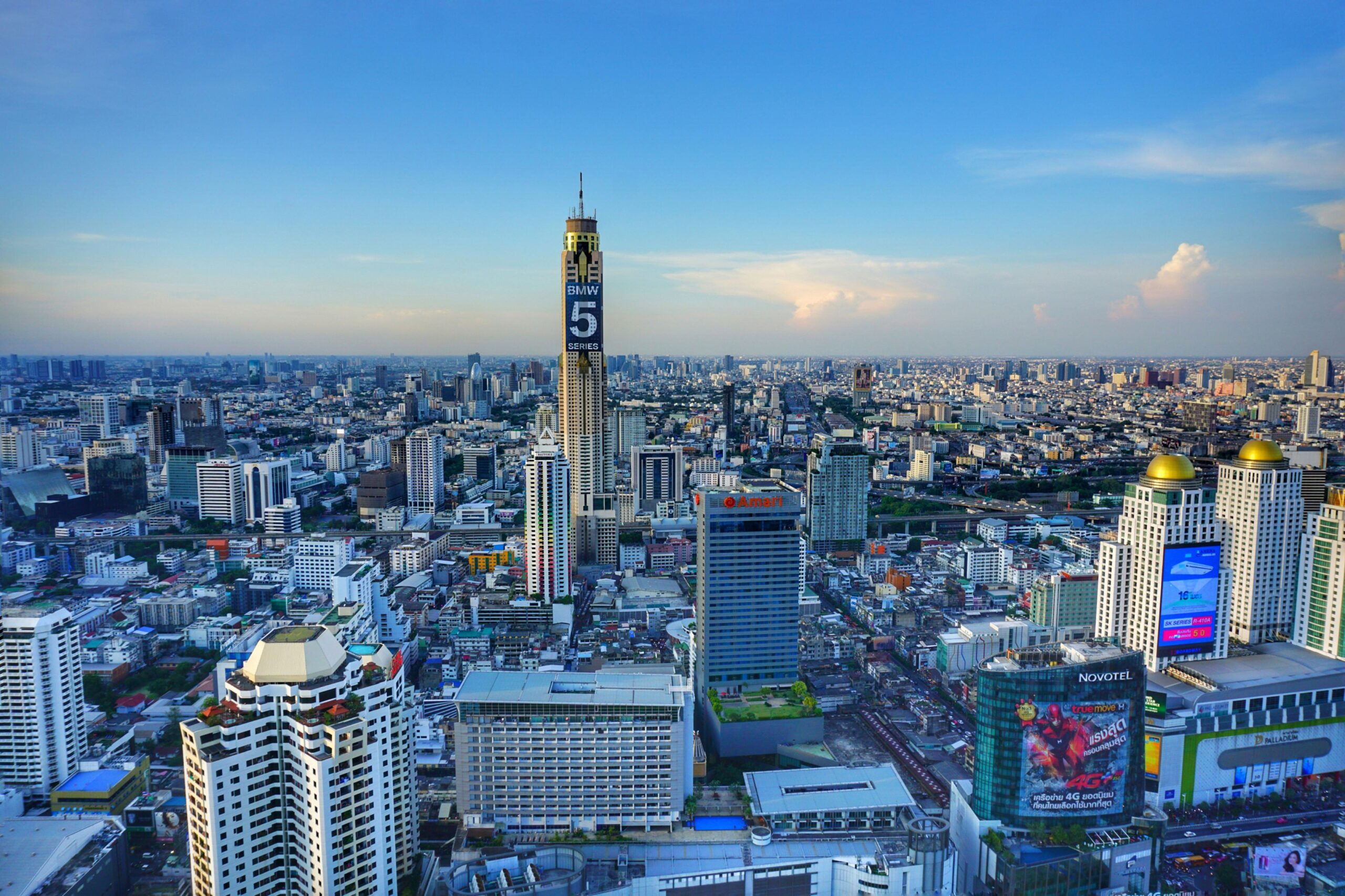 Bangkok budget hotel rooftop pool city view
