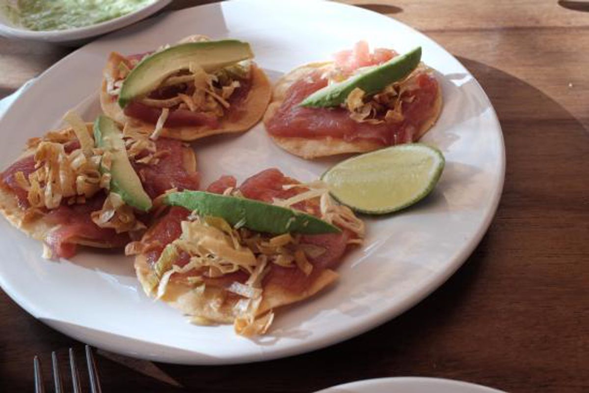 tuna tostada Contramar Mexico City